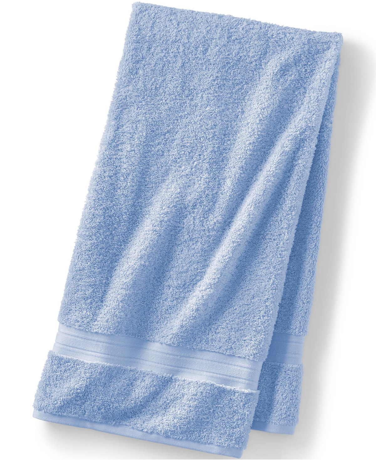 Lands' End Premium Supima Cotton Bath Sheet - Light sea blue