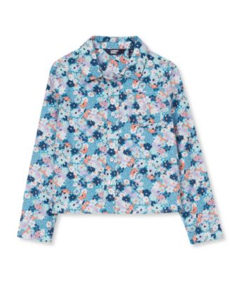 Girls Long Sleeve Flannel Printed Shirt