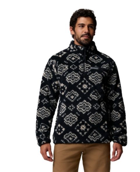 Мужская куртка Columbia Rugged Ridge High Pile Half Zip, цвет: Чёрный