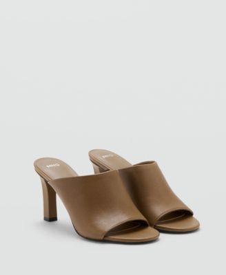 Women's Wide Strap Slingback Leather Sandals