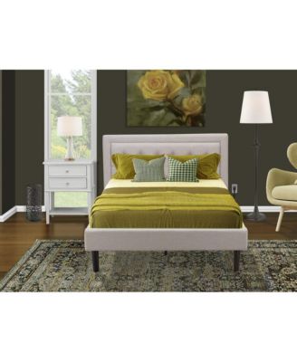 FN08F-1VL14 2-Pieces Platform Bedroom Set with 1 Full Size Bed Frame and a Nightstand