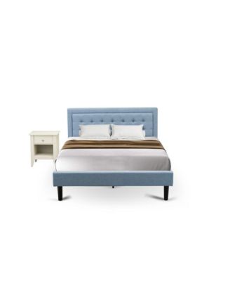 2-Piece Fannin Bedroom Furniture Set with  Queen Bed and a Modern End Table