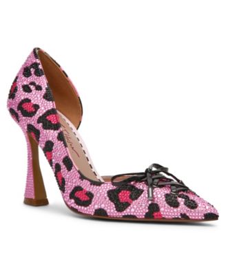 Women's Delta D'Orsay Leopard-Print Pointed Toe Stiletto Pumps