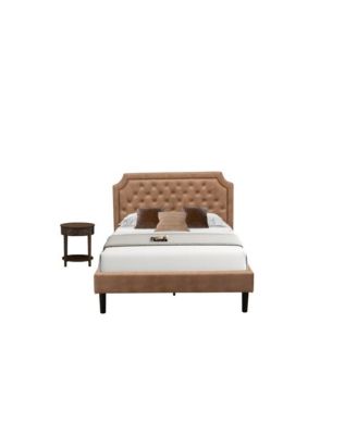 2-Piece Fannin Bedroom Furniture Set with 1 Queen Bed and a Modern End Table