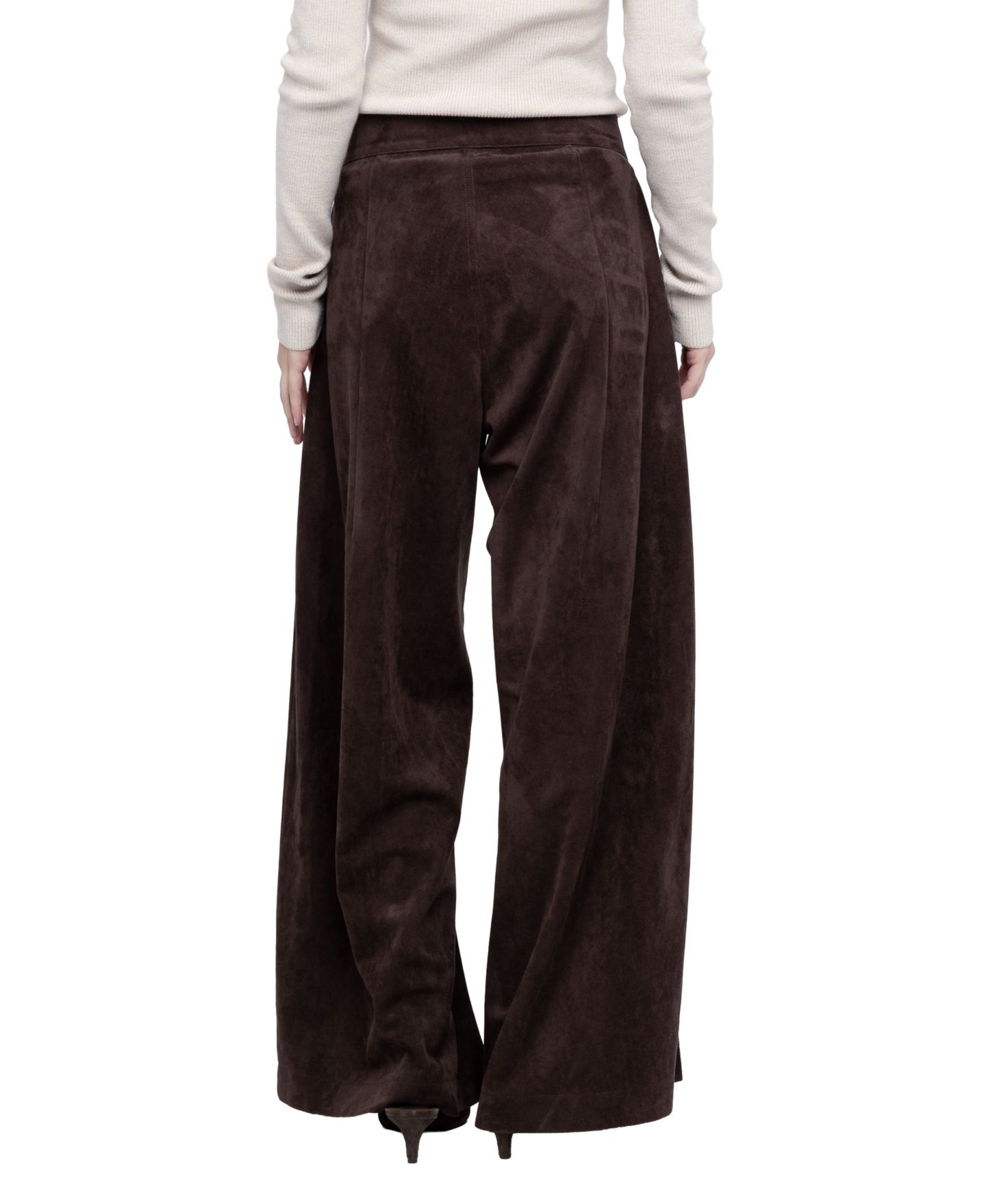 Женские брюки Blank NYC Wide-Leg Pleated, цвет: Коричневый — фото 4