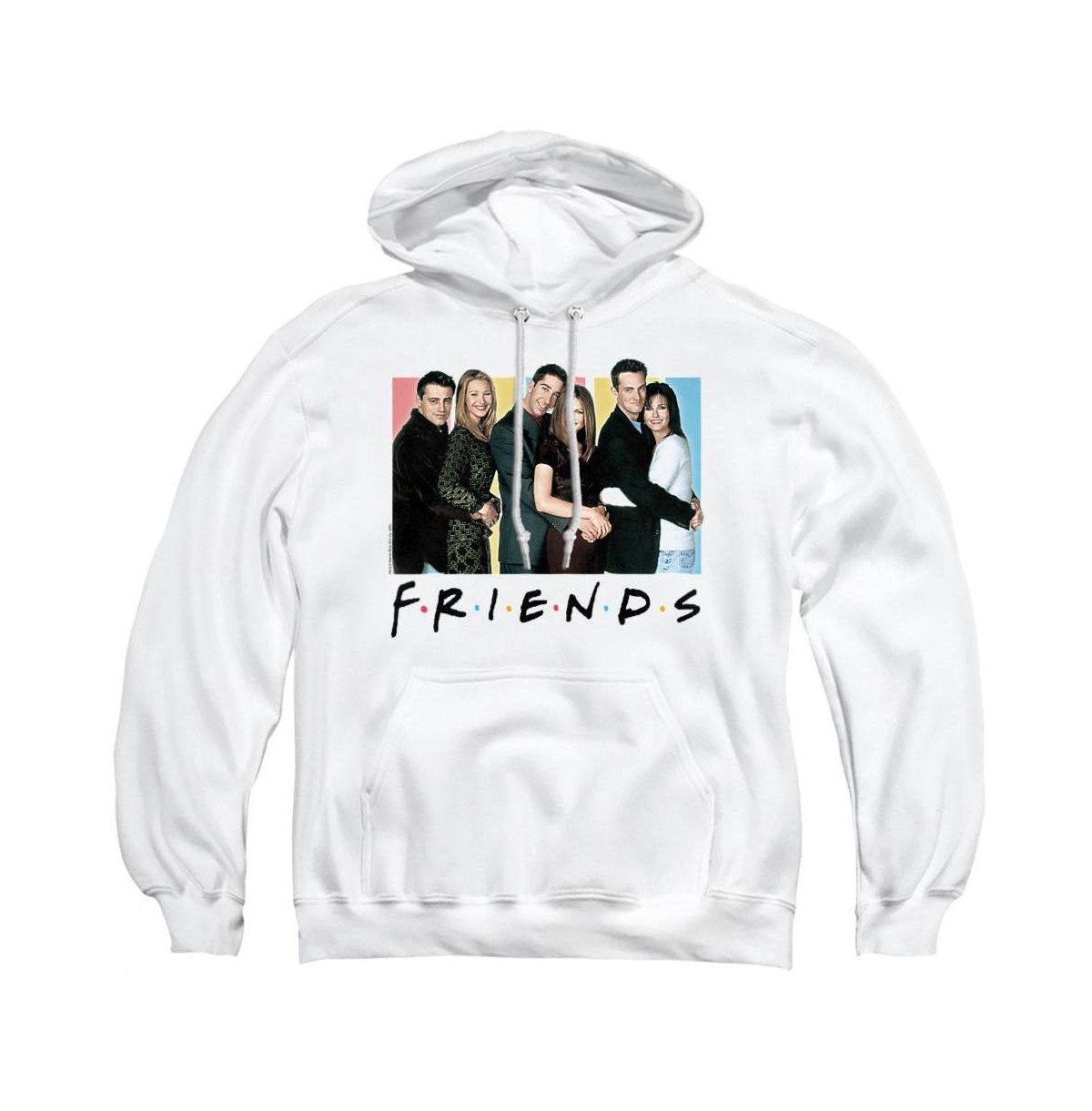 WBT332-AFTH-2 Friends & Cast Logo Adult Pull-Over Hoodie, White - Medium