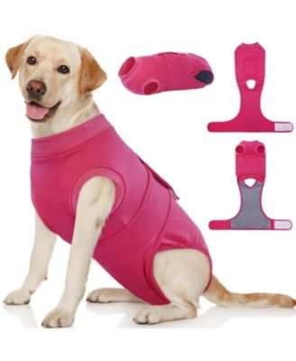 Cotton-Blend Post-Surgery Recovery Bodysuit Onesie for Dogs, E-Collar Alternative