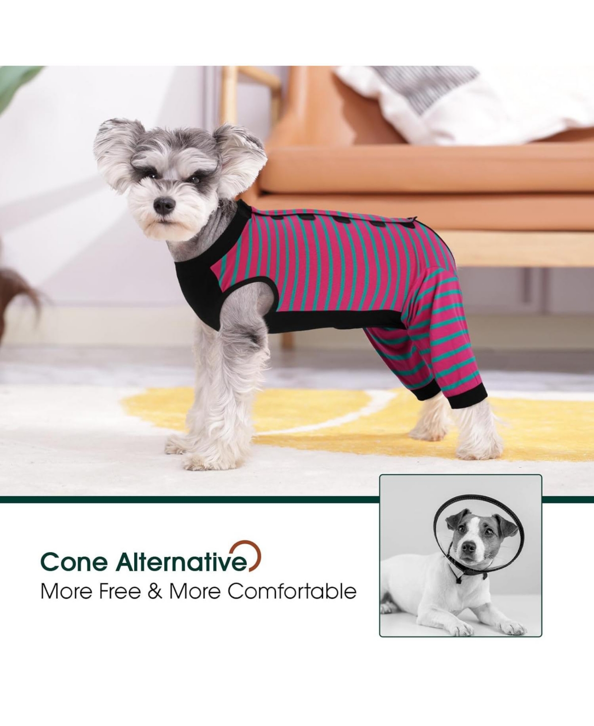 Soft Recovery Onesie Surgical Suit with Rear Leg Sleeve and Abdominal Coverage for Dogs