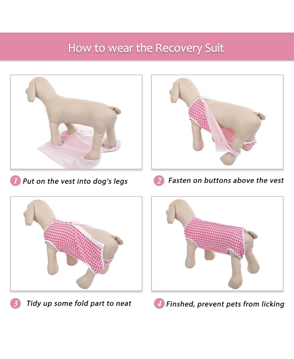 Cotton-Blend Surgical Recovery Suit for Dogs and Cats, E-Collar Alternative Onesie