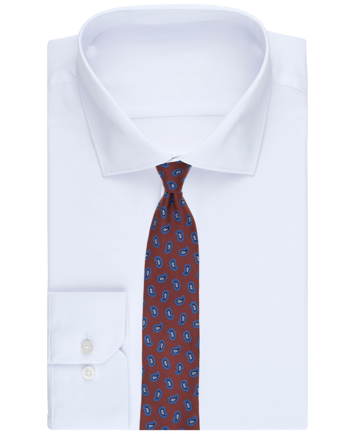 Мужской галстук Ted Baker London Taunton Tossed Pines Paisley Classic Silk Tie, цвет: Коричневый — фото 3