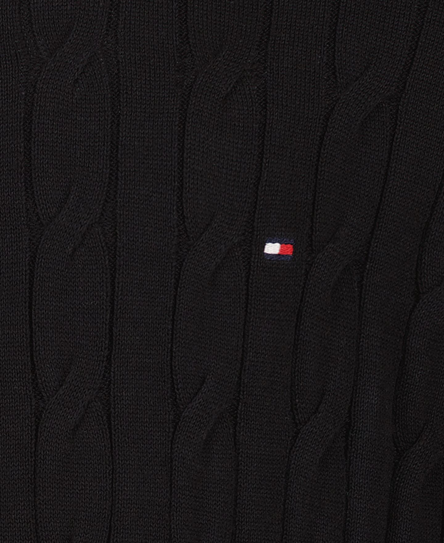 Свитер Tommy Hilfiger Cable-Knit Crewneck Sweater для мальчиков, цвет: Чёрный — фото 5