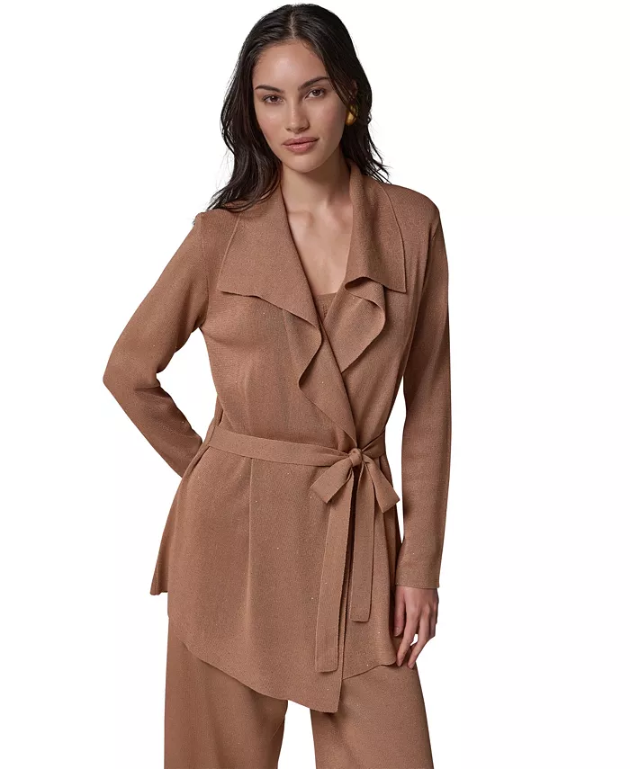 Women's Wrap Long-Sleeve Tie-Front Cardigan - thumbnail 6