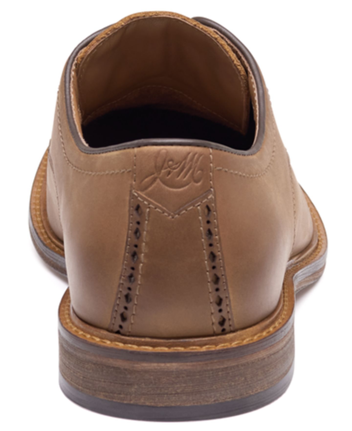 Мужские туфли Johnston & Murphy Ripley Plain Toe Lace-Up Leather Oxford, цвет: Коричневый — фото 3
