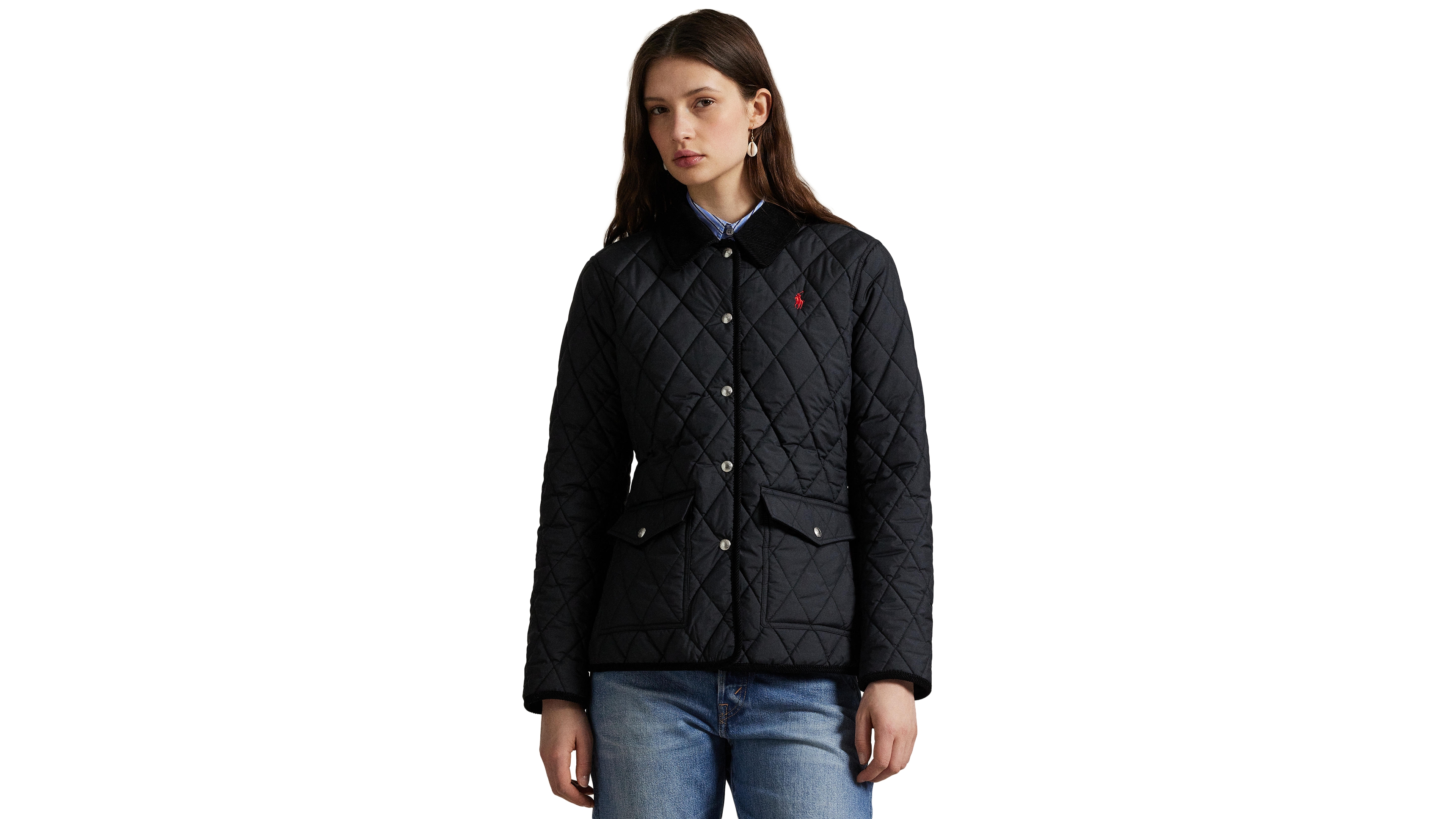 Polo Ralph Lauren Women's Corduroy-Trim Quilted Barn Jacket