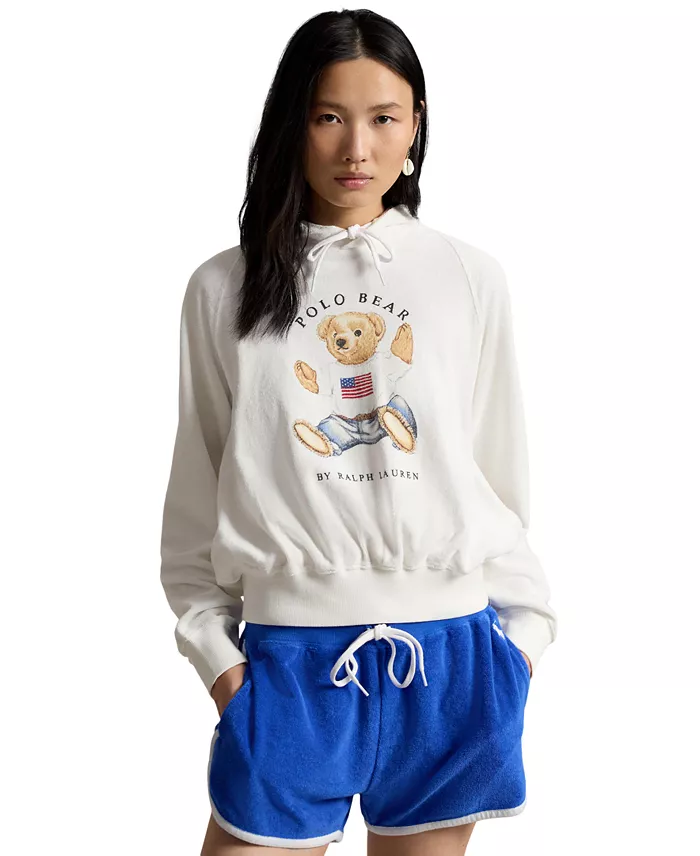 Women's Drawstring Hood Raglan Sleeve Sweatshirt