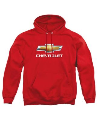 Men's Big & Tall Chevrolet Chevy Bowtie Stacked Graphic Pull-Over Cotton-Polyester Blend Hoodie
