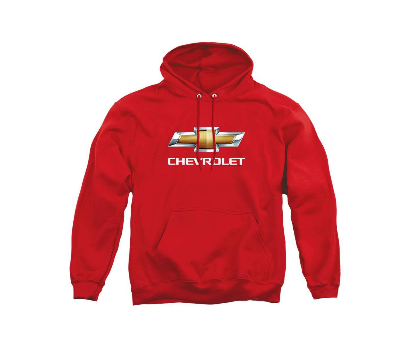 Мужское худи Corvette Big & Tall Chevrolet Chevy Bowtie Stacked Graphic Pull-Over Cotton-Polyester Blend, цвет: Красный — фото 1