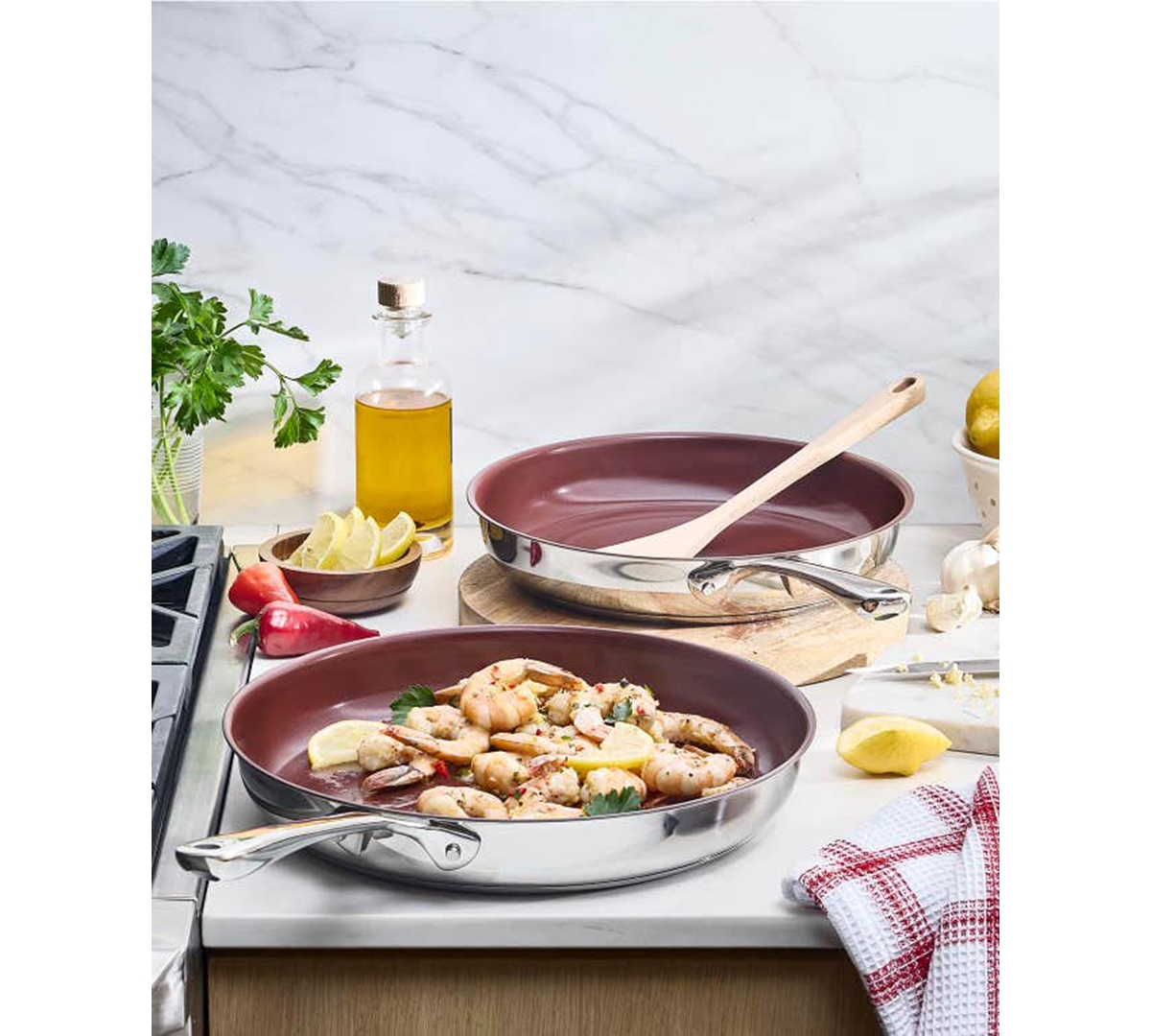 The Cellar Stainless-Steel Nonstick 2-Piece Frypan Set, Macy's Exclusive