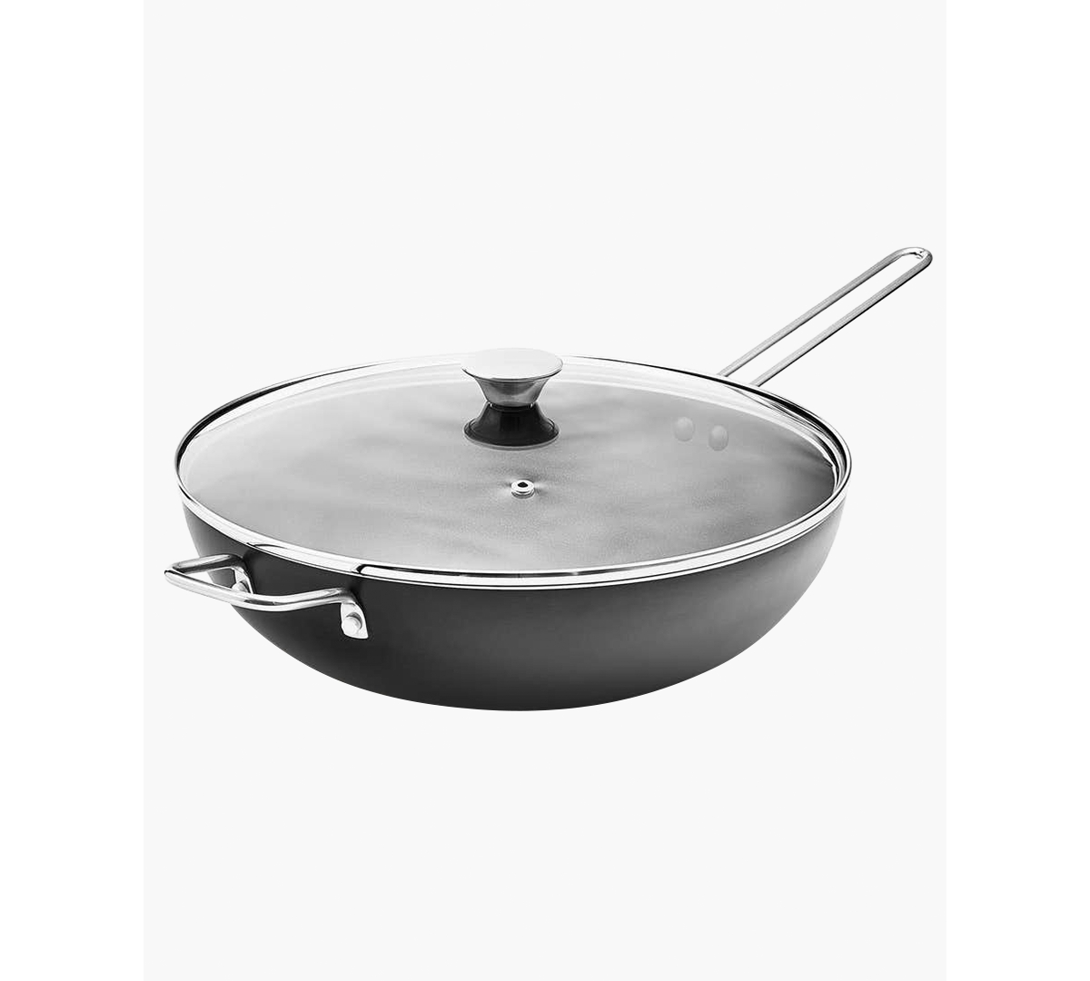 Arch Studio Aluminum 6.5-quart Wok Pan, Macy's Exclusive In Black