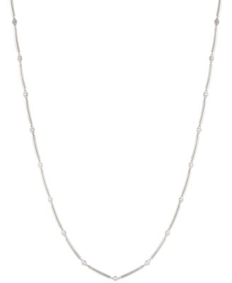 Cubic Zirconia Station Collar Necklace