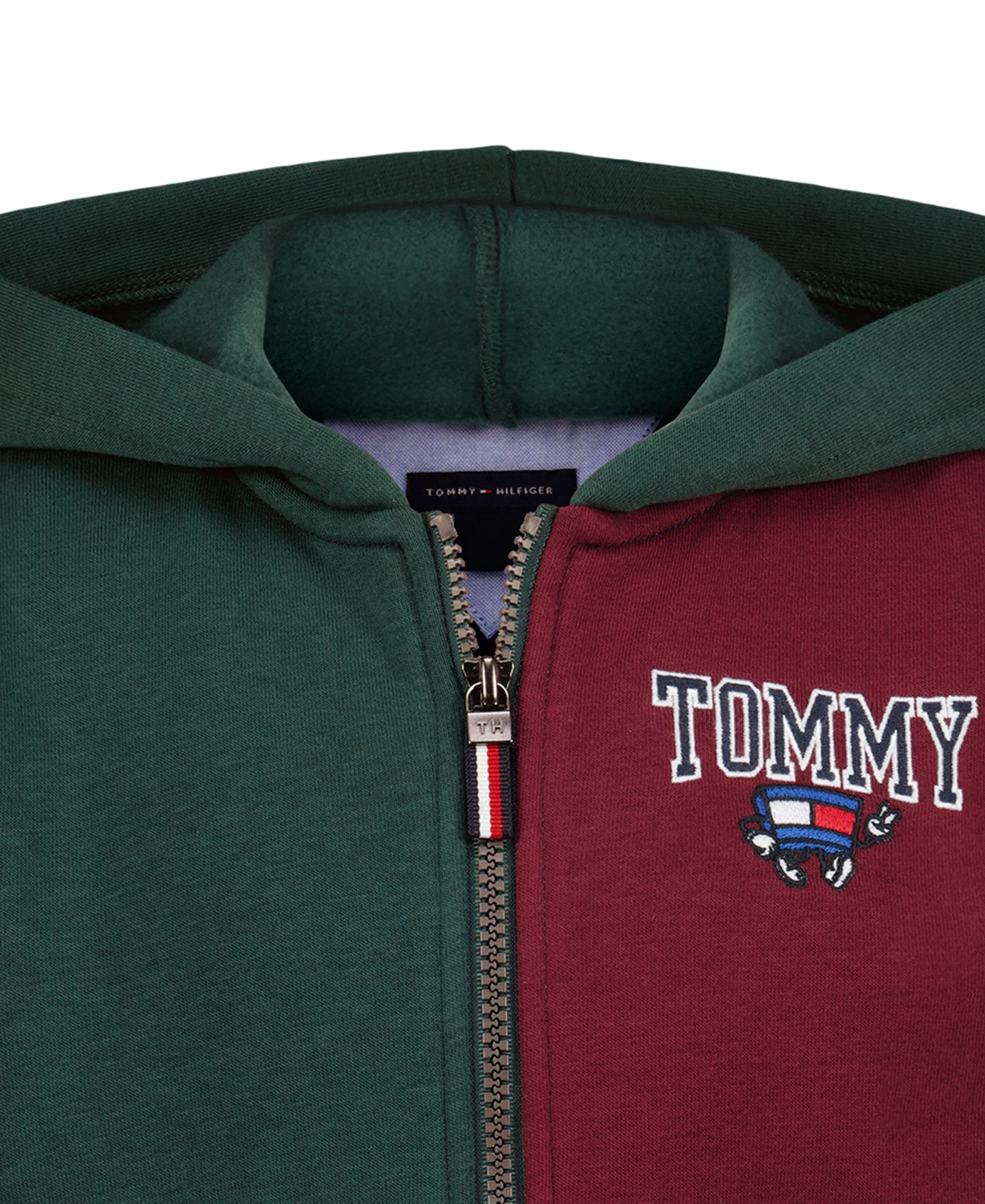 Худи Tommy Hilfiger Multi Mascot Graphic-Print Kangaroo-Pocket Zip для мальчиков, цвет: June Bug — фото 7