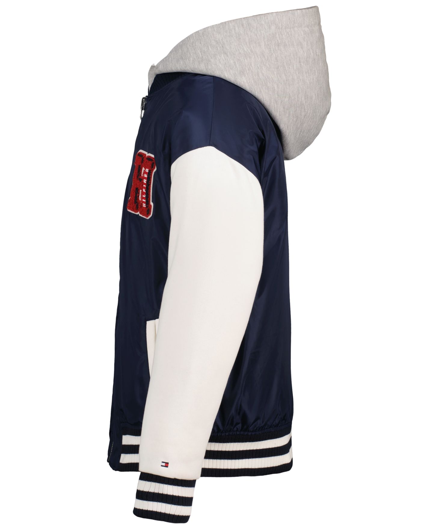Куртка Tommy Hilfiger Boys' 2-7 Hooded Fleece-Lined Bomber, цвет: Тёмно-синий — фото 3