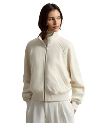 Women's Lofty-Knit Wool-Blend Bomber Jacket