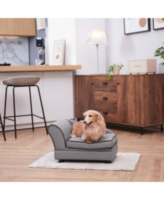 Ivan Linen Pet Sofa with Storage and Washable Cover