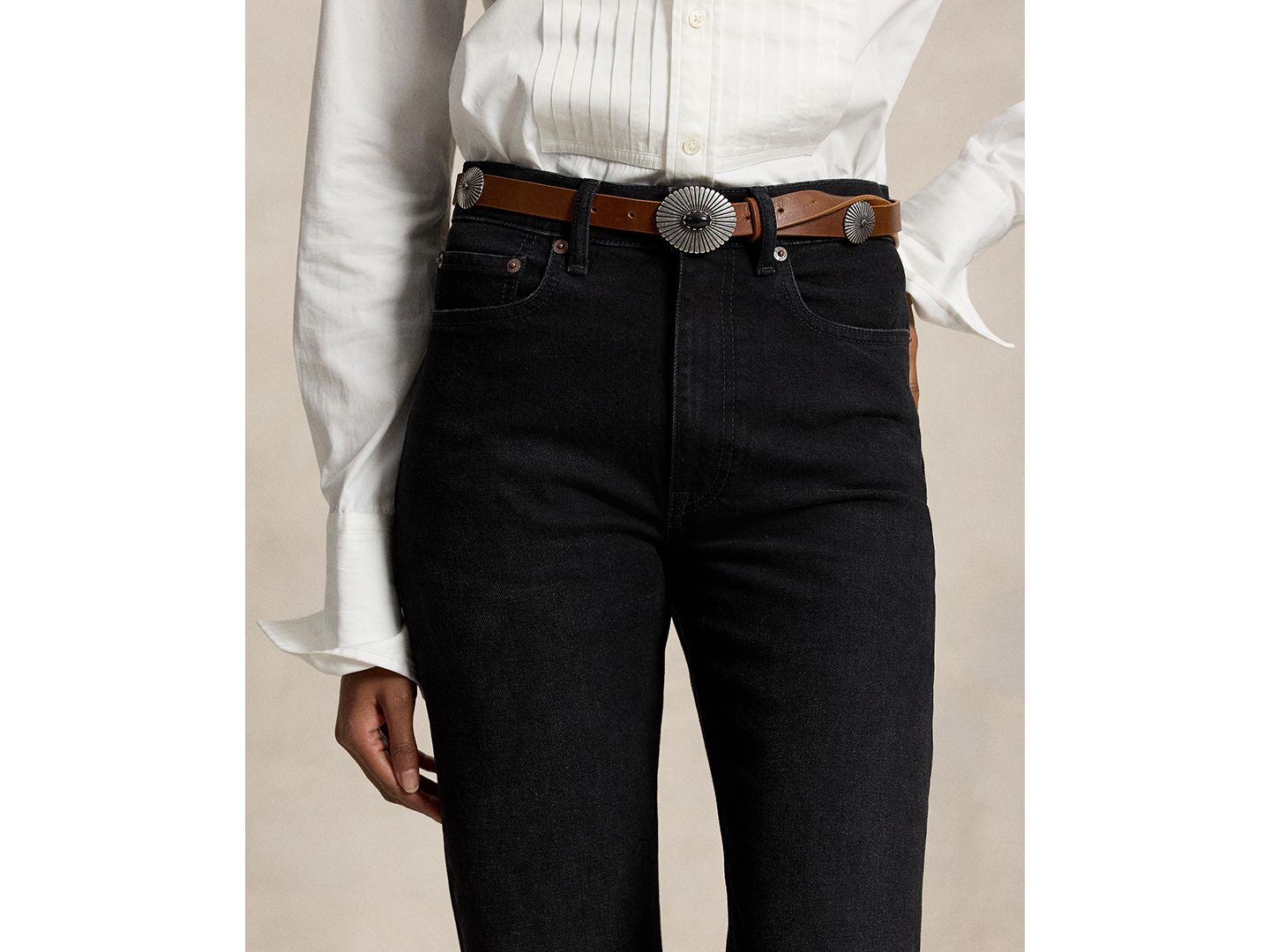 Женские джинсы Polo Ralph Lauren Relaxed Straight High-Rise, цвет: Варёный — фото 4