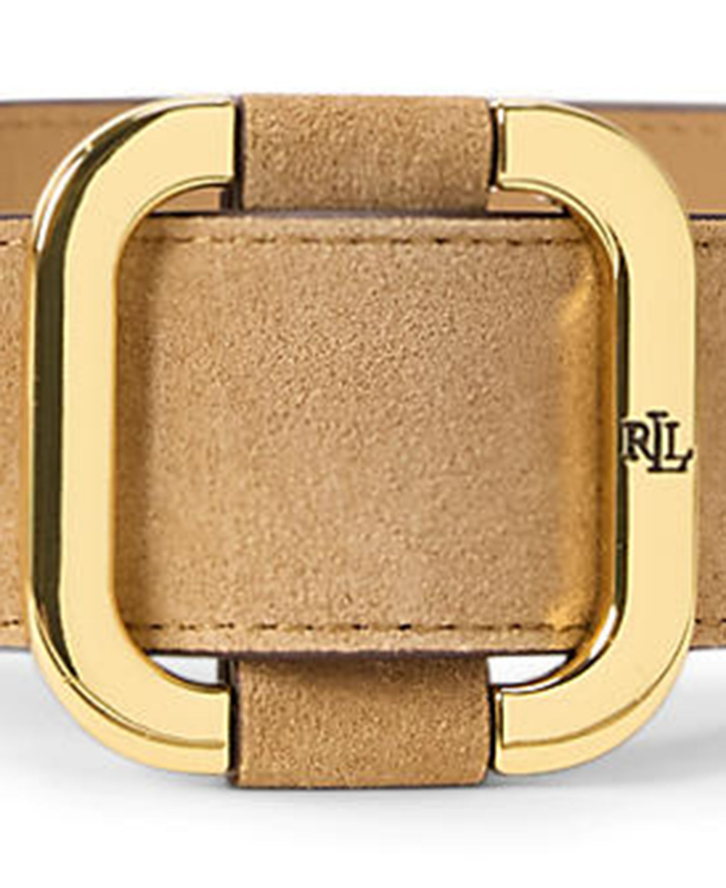 Женский ремень Lauren Ralph Lauren Leather Square Slide Buckle Wide, цвет: Верблюжий — фото 3