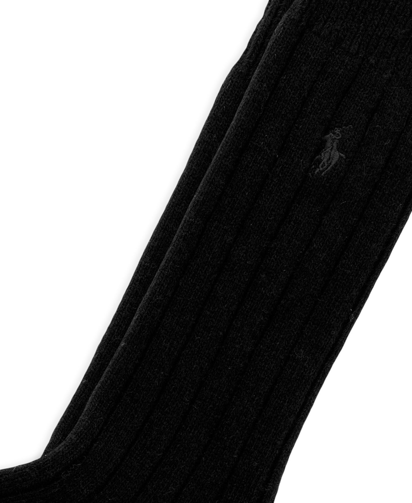 Носки Wool-Blend для мужчин, в рубчик — Polo Ralph Lauren, цвет: Чёрный — фото 2