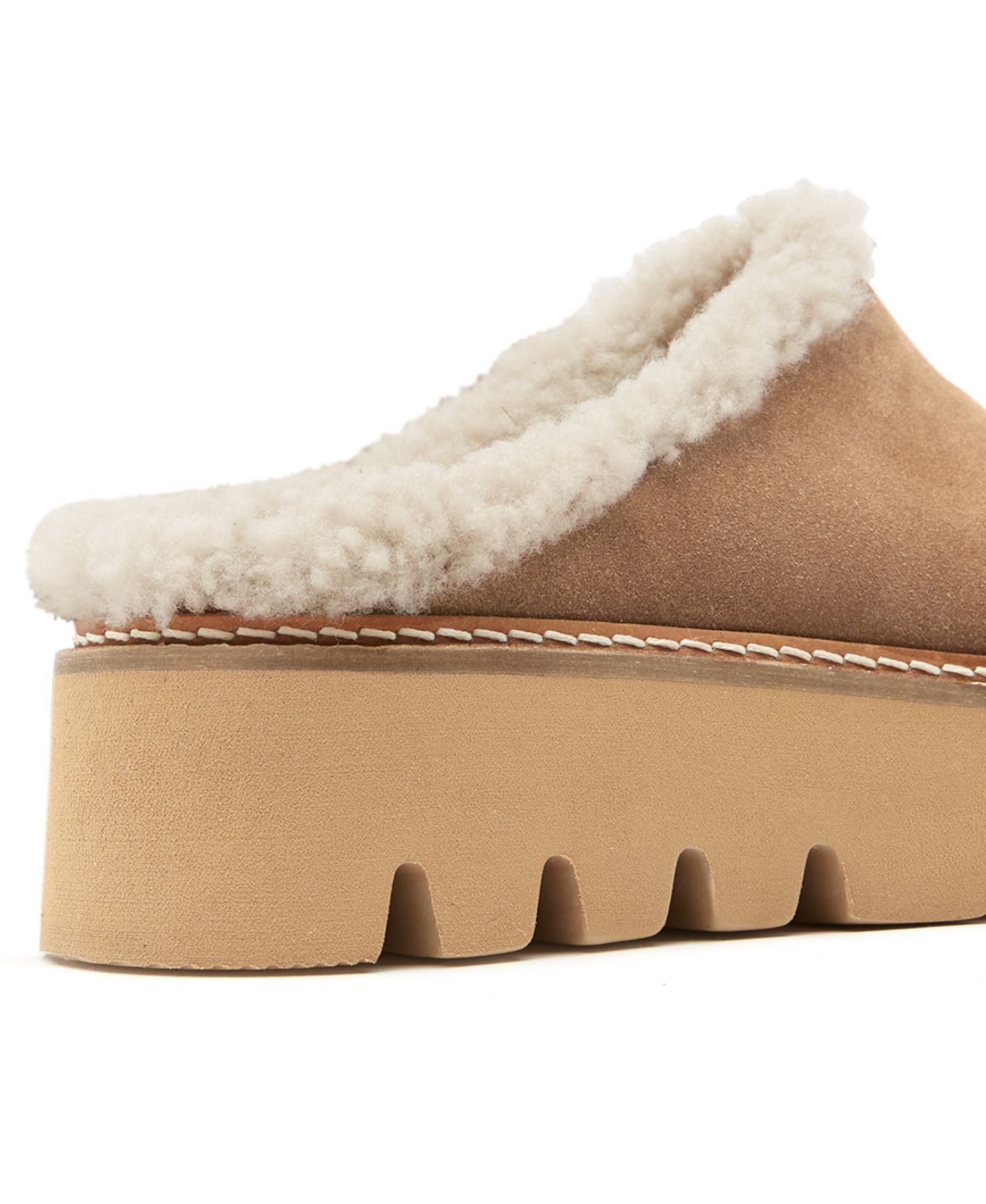 Женские сабо La Canadienne Era City Dry Shearling-Lined Slip-On Mules, цвет: Замшевый — фото 3