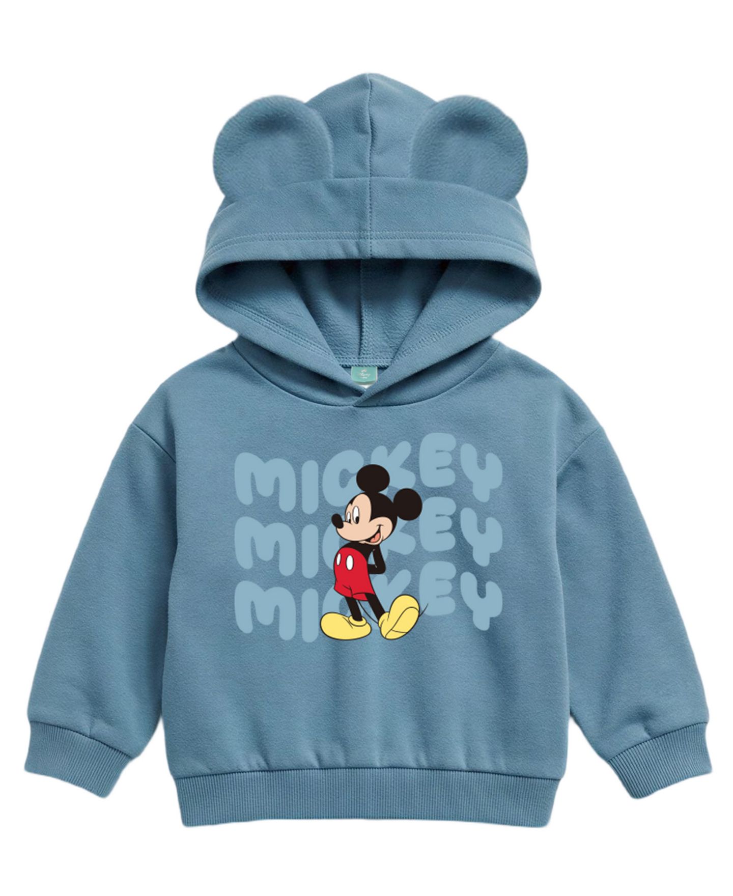 Детский комплект Disney «Микки» для малыша: худи с 3D-ушками и джоггеры, 2 предмета, цвет: Синий — фото 3