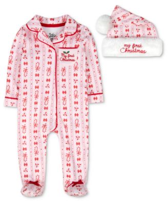 Baby Boys' or Baby Girls' My First Christmas Santa Footie and Hat, 2-Piece Set