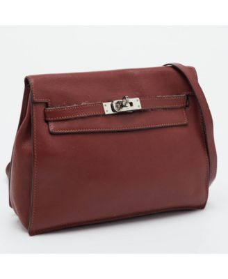 Pre-Owned HERMES Kelly Danse Rouge Leather Shoulder Bag