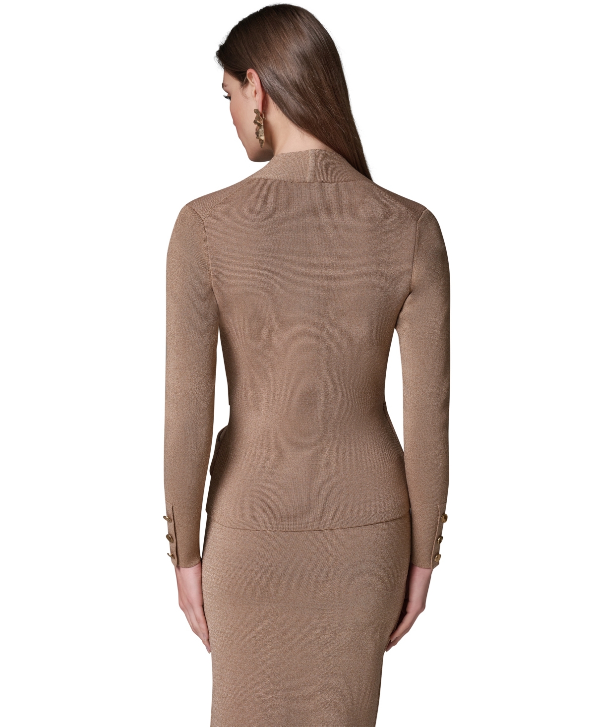 Donna Karan New York Women's V-Neck Long-Sleeve Fitted Sweater