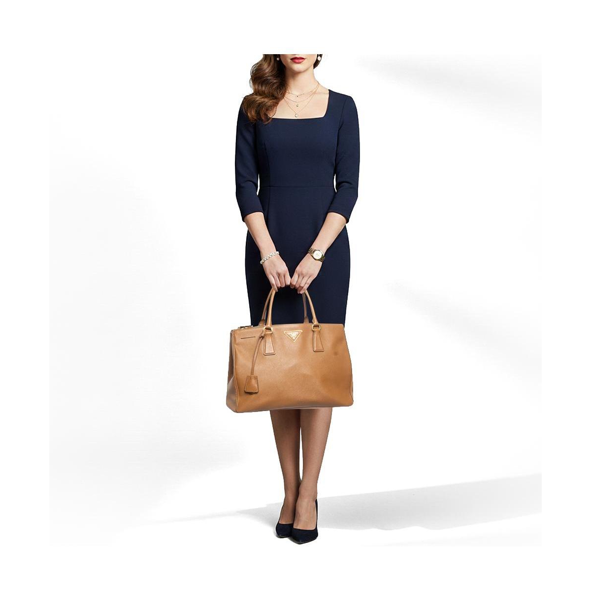 Pre-Owned Prada Saffiano Lux Leather Double Zip Tote