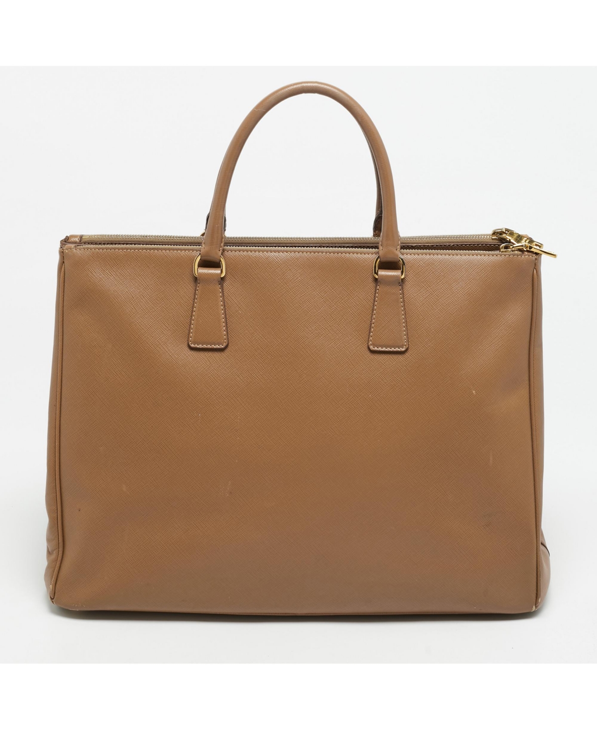 Pre-Owned Prada Galleria Double Zip Executive Saffiano Lux Leather Tote