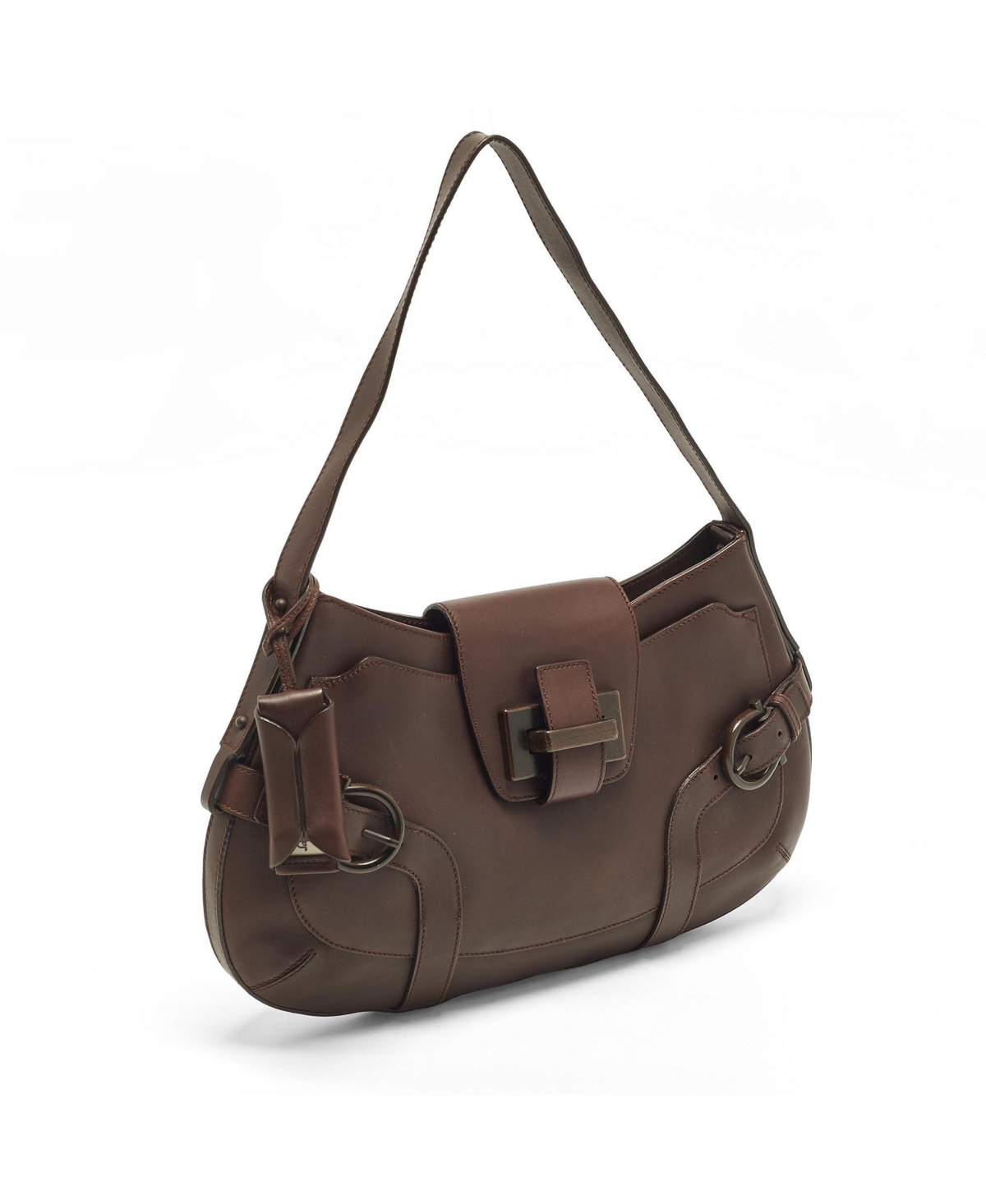 Pre-Owned Salvatore Ferragamo Women's Leather Buckle Detail Shoulder Bag