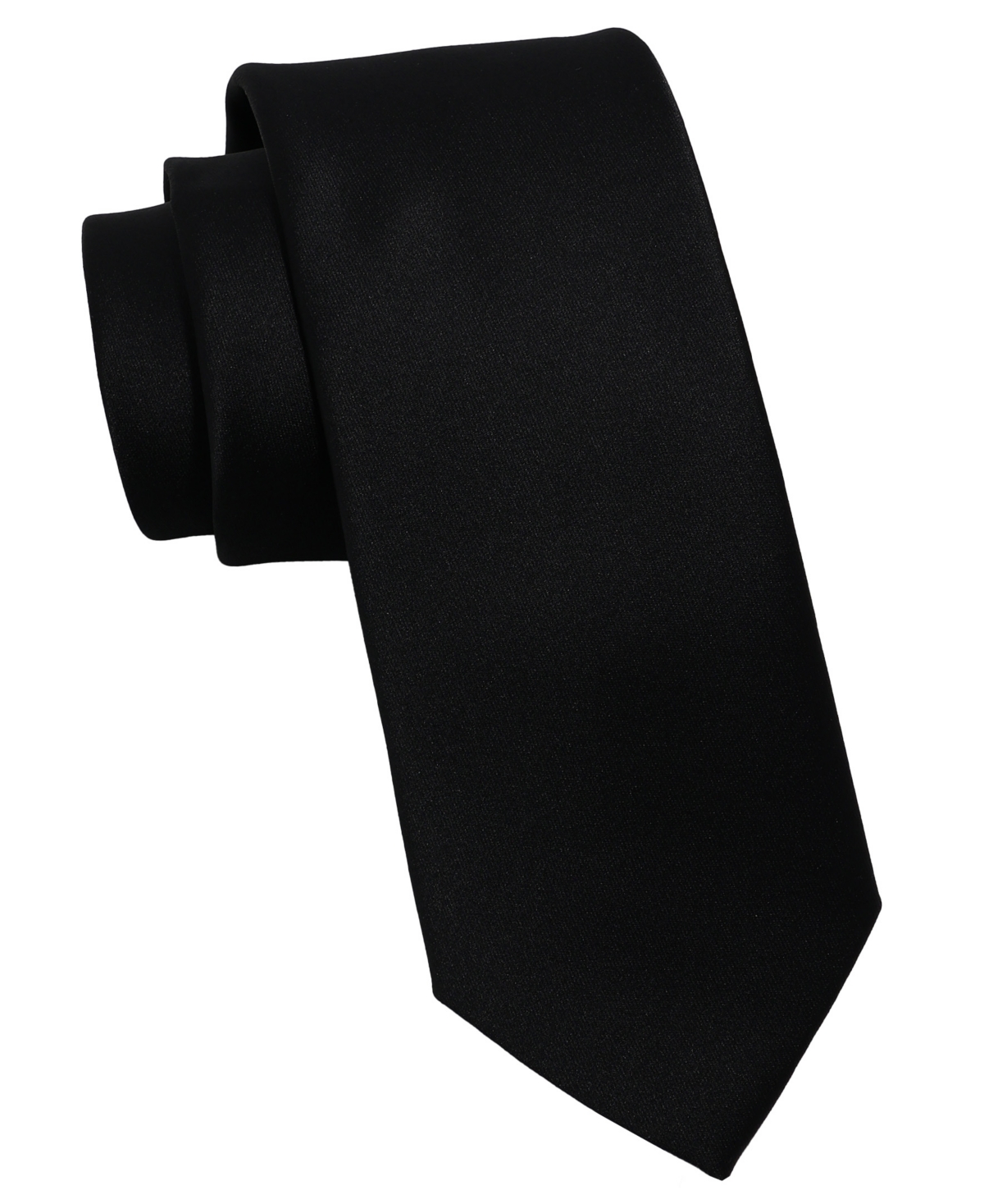 Dkny Men's Shine Satin Solid Tie In Black