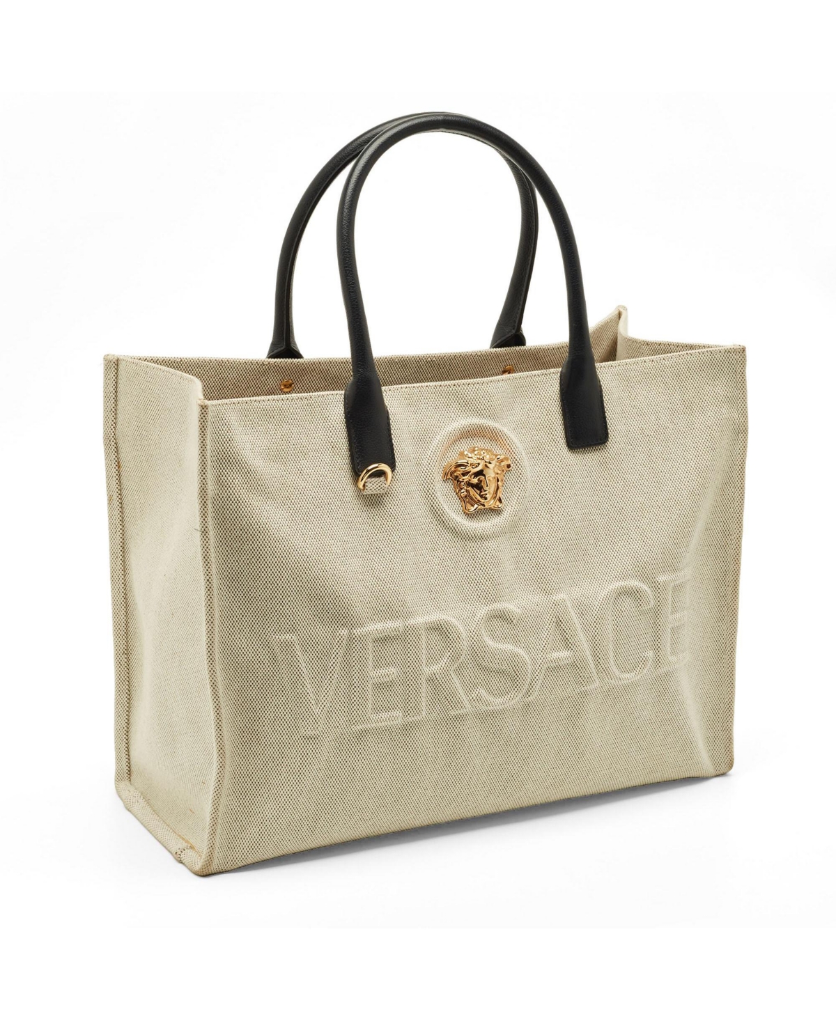 Pre-Owned Versace Women's La Medusa Canvas Tote