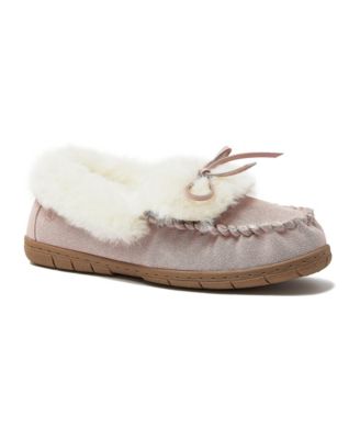 Women's Fluffy Lined Indoor Outdoor Moccasin Slippers