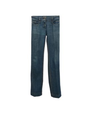 Women's Faded Denim Straight Leg Jeans
