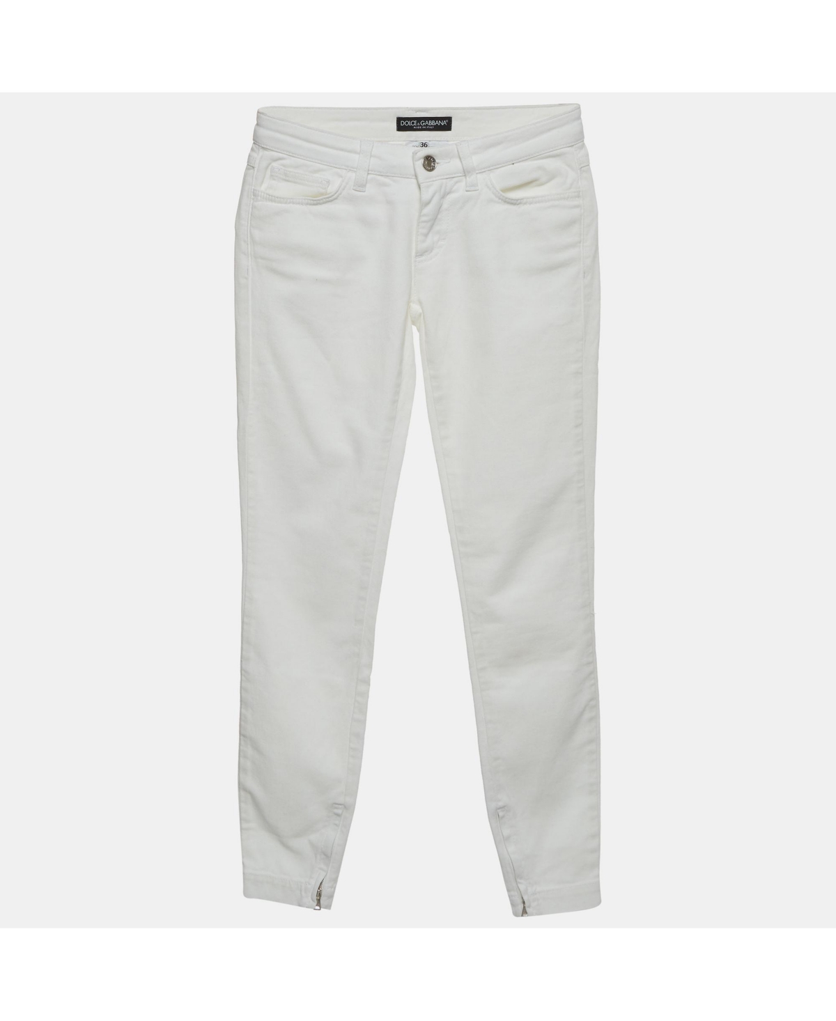 Pre-Owned Dolce & Gabbana Women's Denim Side Zipper Skinny Jeans