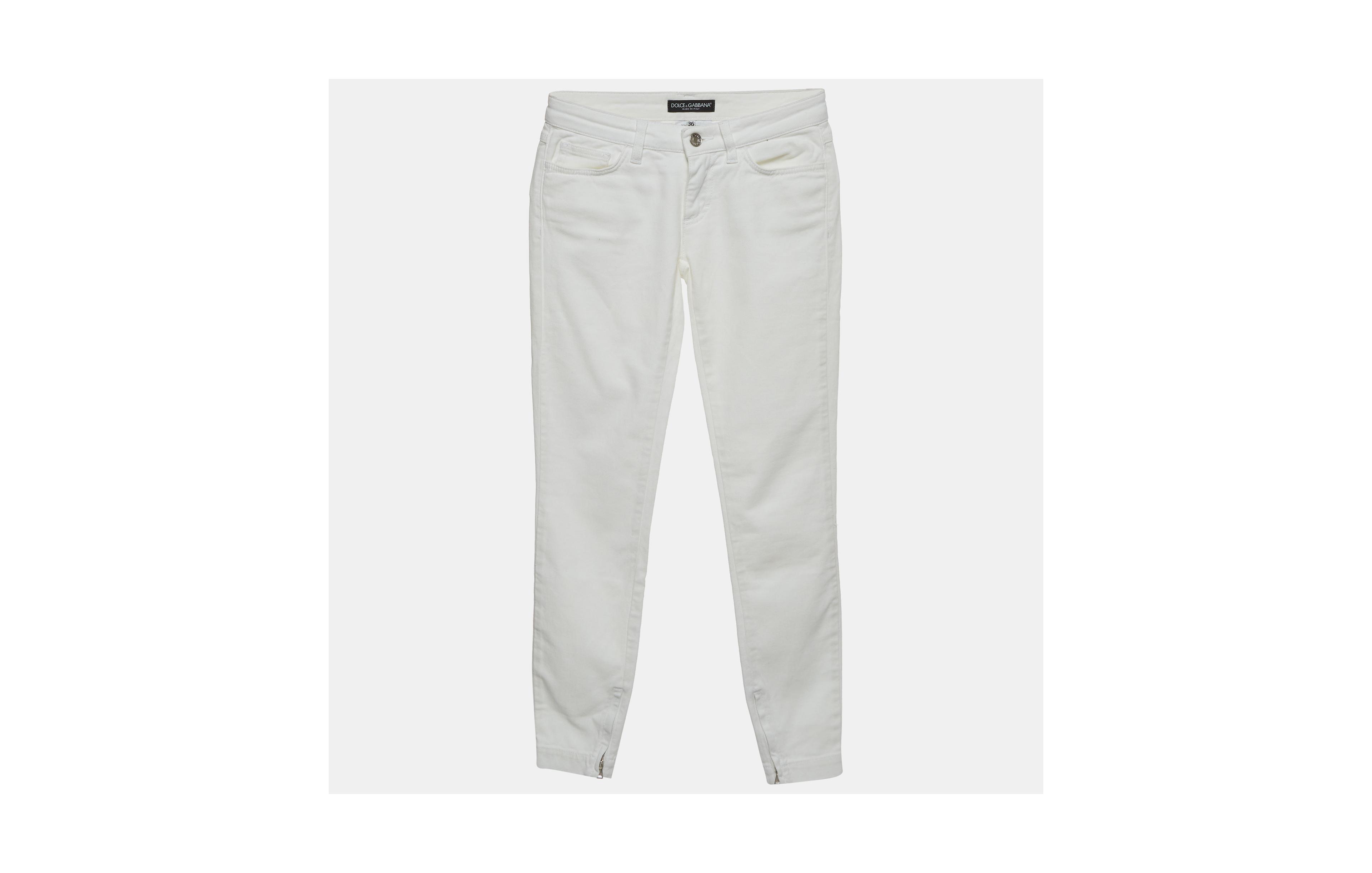 Pre-Owned Dolce & Gabbana Women's Denim Side Zipper Skinny Jeans