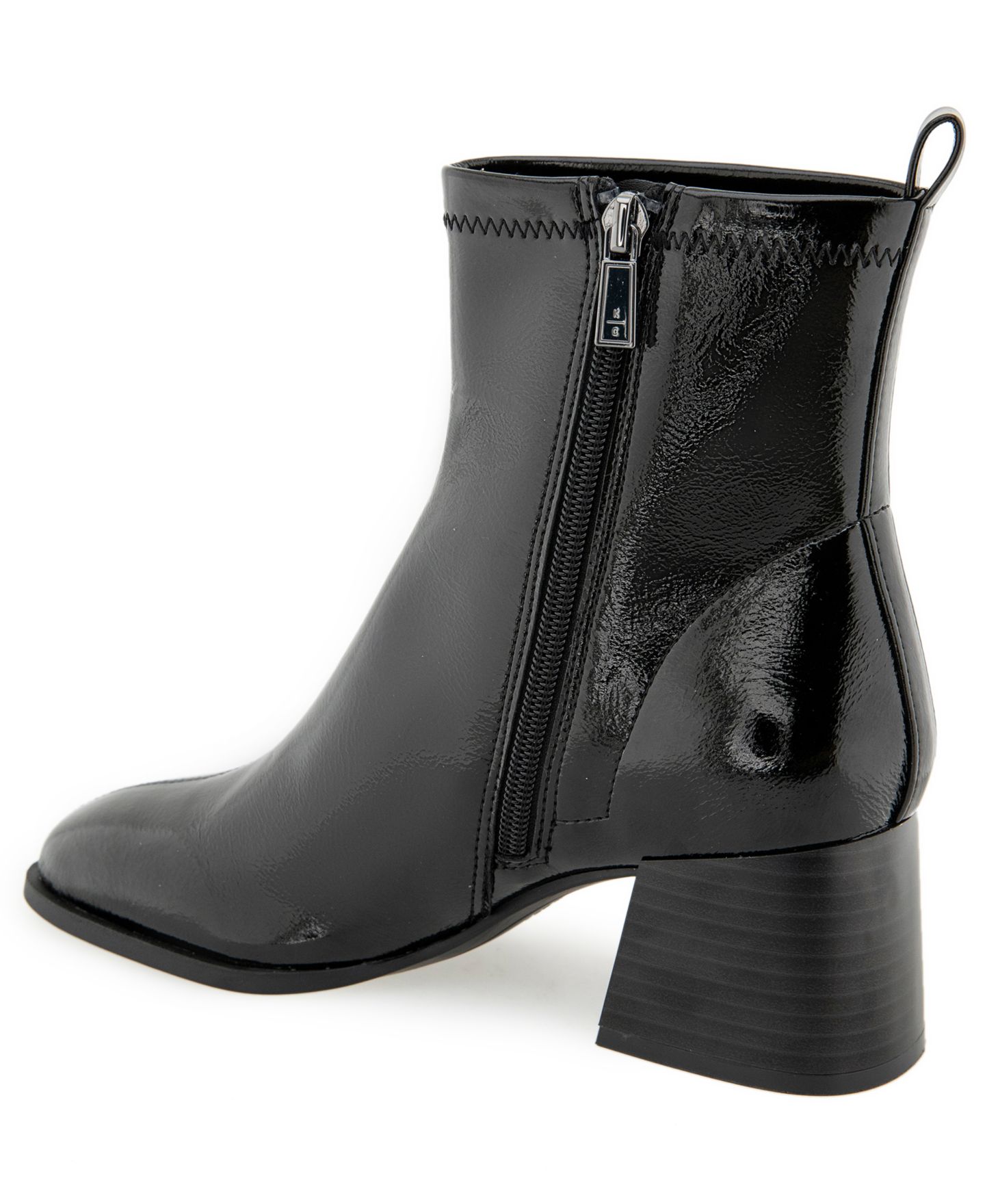 Женские ботинки Kenneth Cole Reaction Rida 2.0 Block Heel Dress Booties, цвет: Чёрный лаковый — фото 6