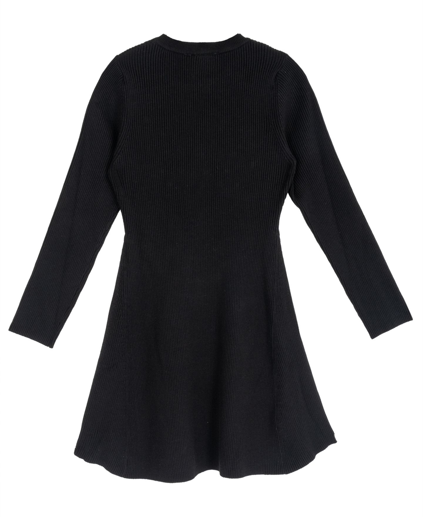 Платье Rare Editions Sweater Knit Imitation Pearl Long-Sleeve Fit-and-Flare Sweater Dress для девочек, цвет: Чёрный — фото 2