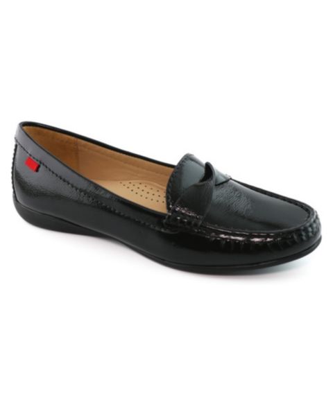 Женские туфли Marc Joseph New York Beverley Road Slip On Leather Loafer, цвет: Чёрная лаковая кожа