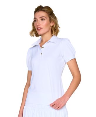 Women's Golf, Tennis, Pickleball Puffy Short-Sleeve Polo Shirt
