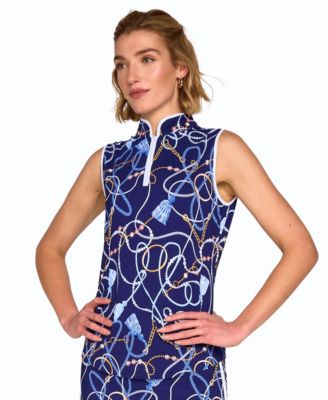 Women's Mock Neck Sleeveless Athletic Fit Top